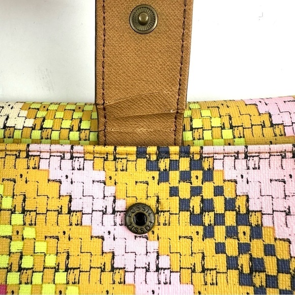 Fossil Wristlet Wallet Multicolor Faux Leather Organizer Clutch Womens - Picture 9 of 10